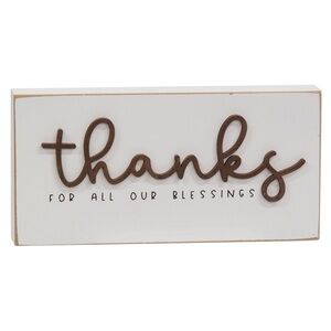 NWT: Thanks Wooden Sign